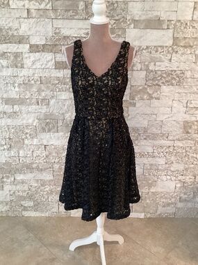 Sue Wong Nocturne Black Lace Cocktail Dress